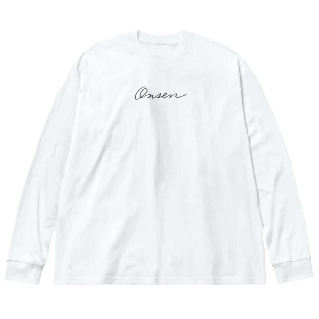 温泉グッズ@ブーさんとキリンの生活のOnsen（グレー） Big Long Sleeve T-Shirt