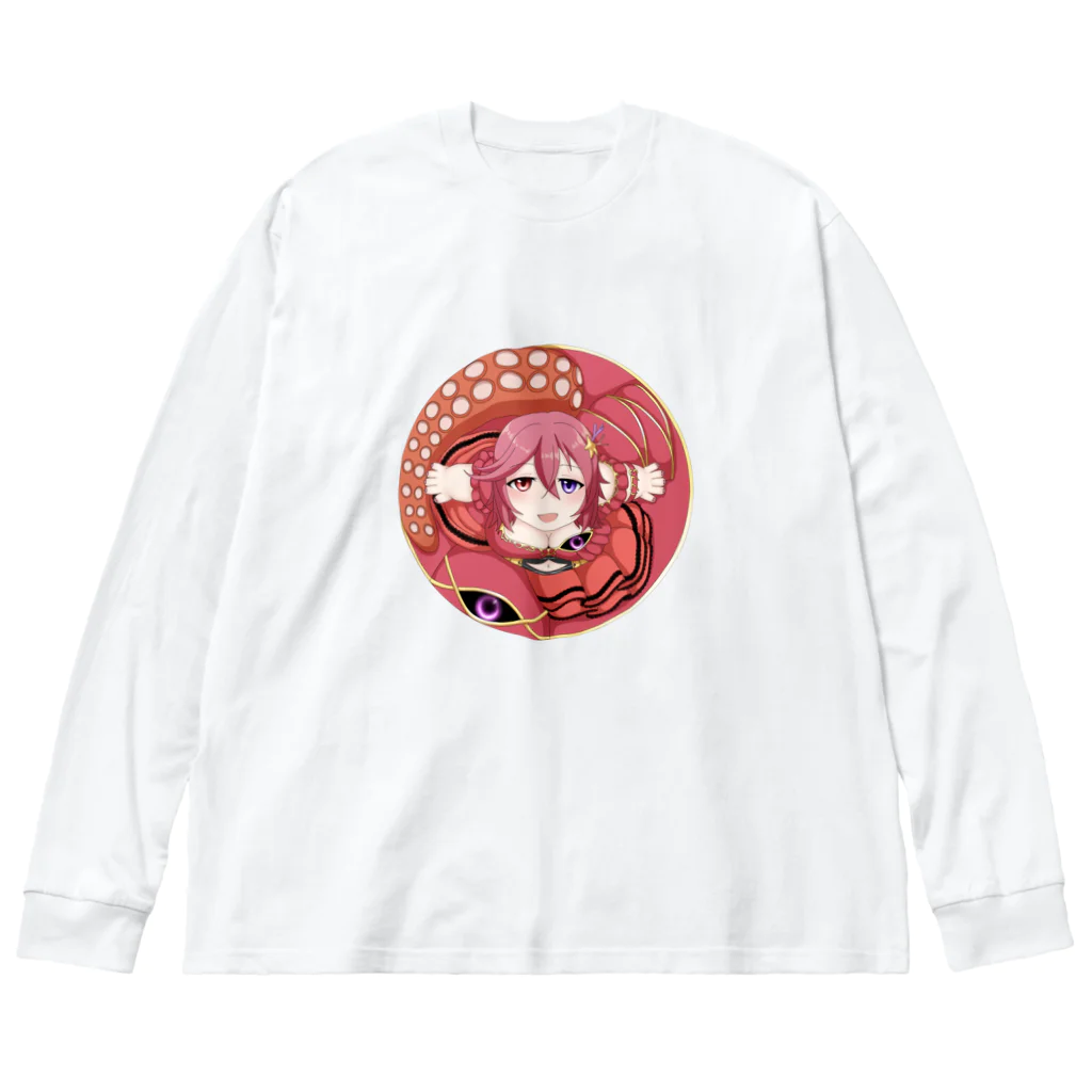 個人Vtuberテンタクル七海ショップSUZURI支店のまんまるテンタクル七海 ビッグシルエットロングスリーブTシャツ