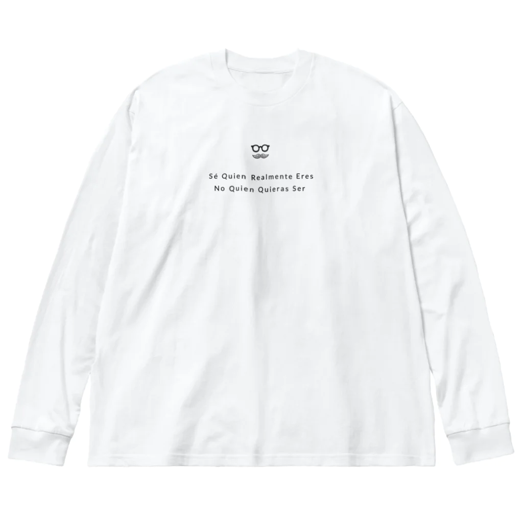 Andiamoのシンプルおひげ。 ビッグシルエットロングスリーブTシャツ