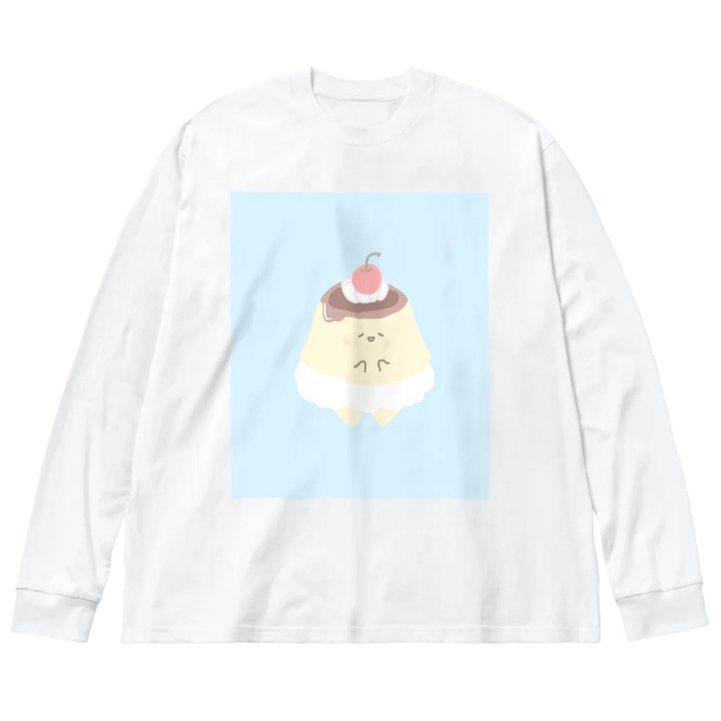 さきまるらんどのプリンのプリーツちゃん Big Long Sleeve T-Shirt