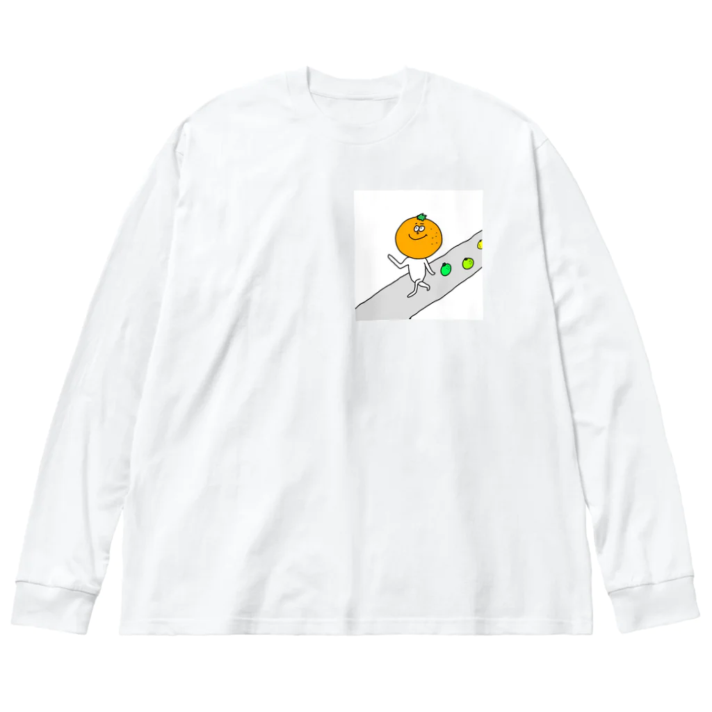 天野画伯の落書きの闊歩するみかん坊や Big Long Sleeve T-Shirt