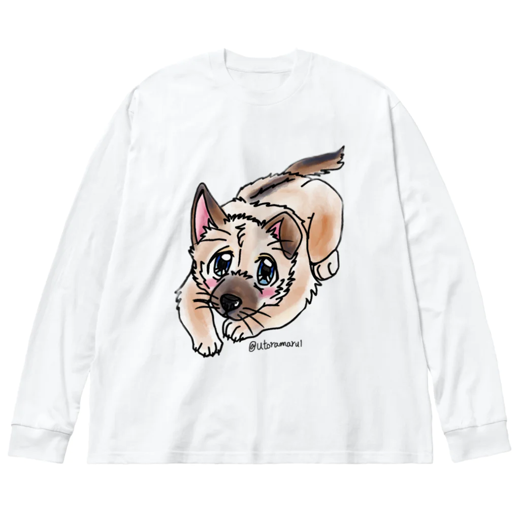 宇寅。の泥棒フェイスの子犬 Big Long Sleeve T-Shirt