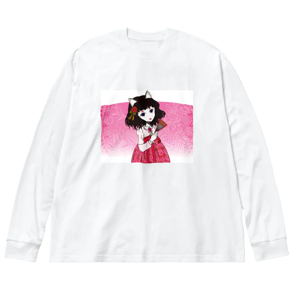 加藤 光雲のRose-design（扇子閉じVer.） Big Long Sleeve T-Shirt