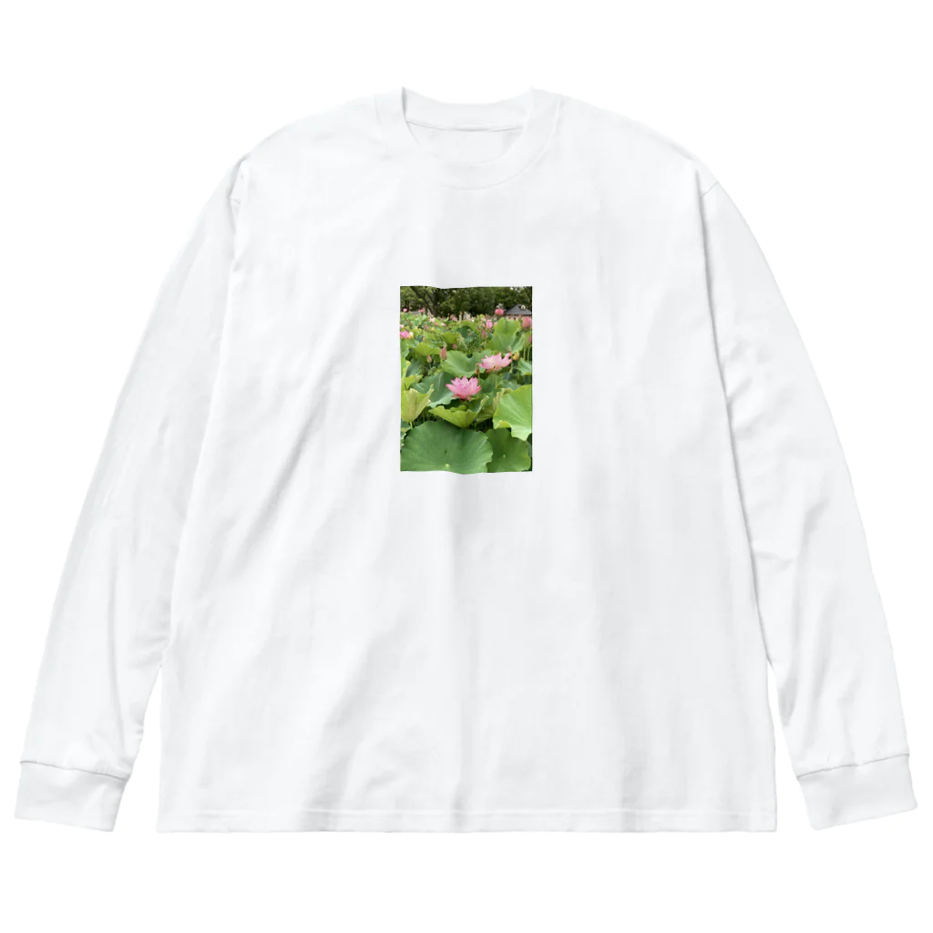 ぴー様と髭男の蓮の花です ビッグシルエットロングスリーブTシャツ