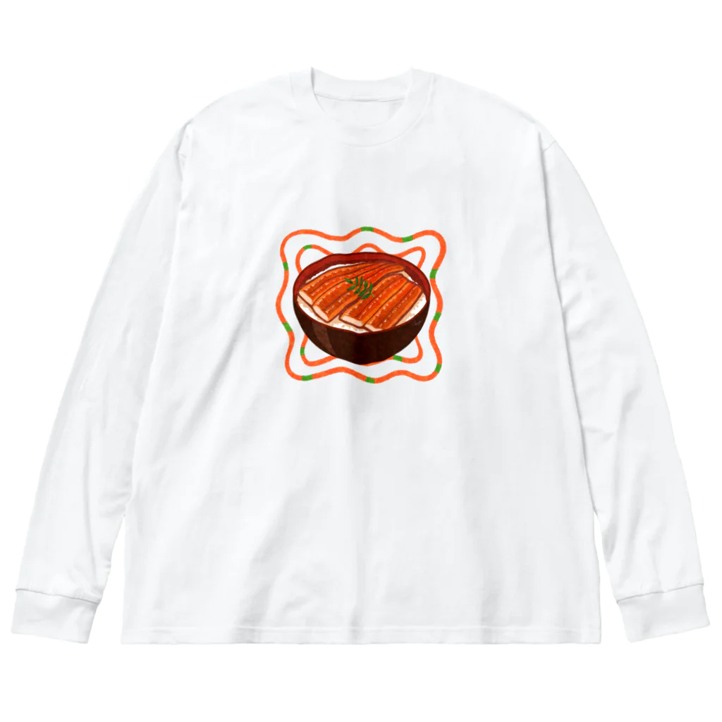 オカユのうな丼 ビッグシルエットロングスリーブTシャツ