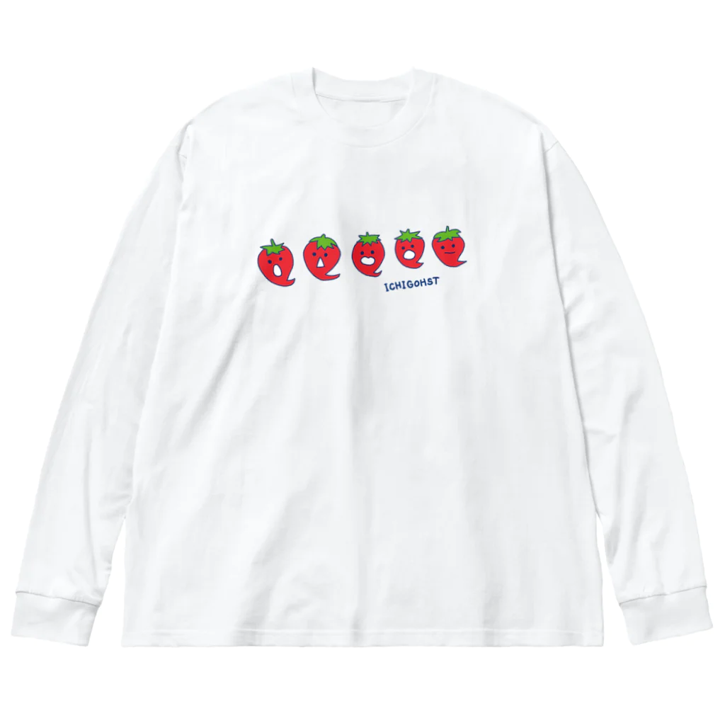 tafu tafuのイチゴースト ビッグシルエットロングスリーブTシャツ