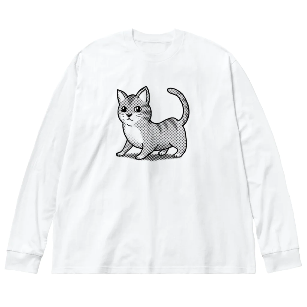 週刊少年ライジングサンズのマンチカン 黒 Big Long Sleeve T-Shirt