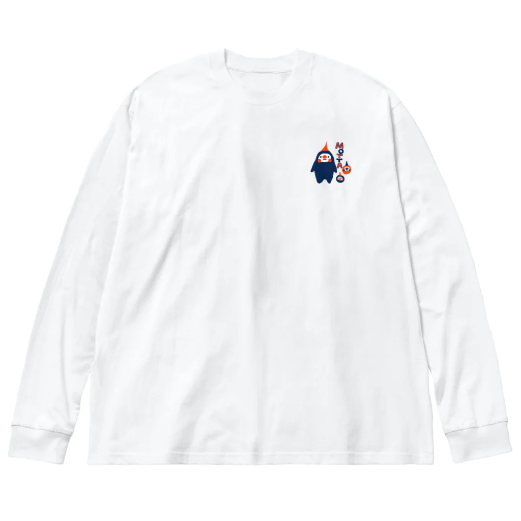 たまひろみShopのMOTTA赤青 ビッグシルエットロングスリーブTシャツ