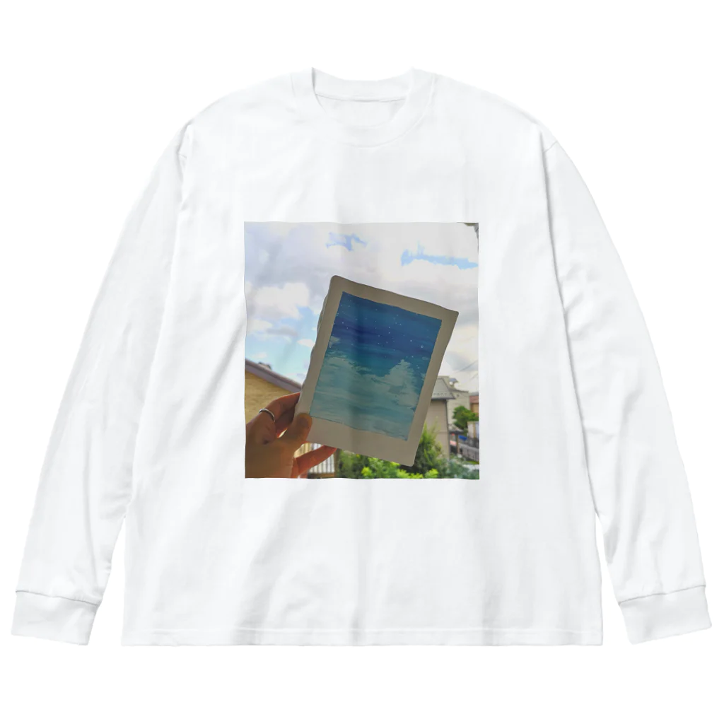 キャンバスアート_ショップの青空と蒼空と Big Long Sleeve T-Shirt