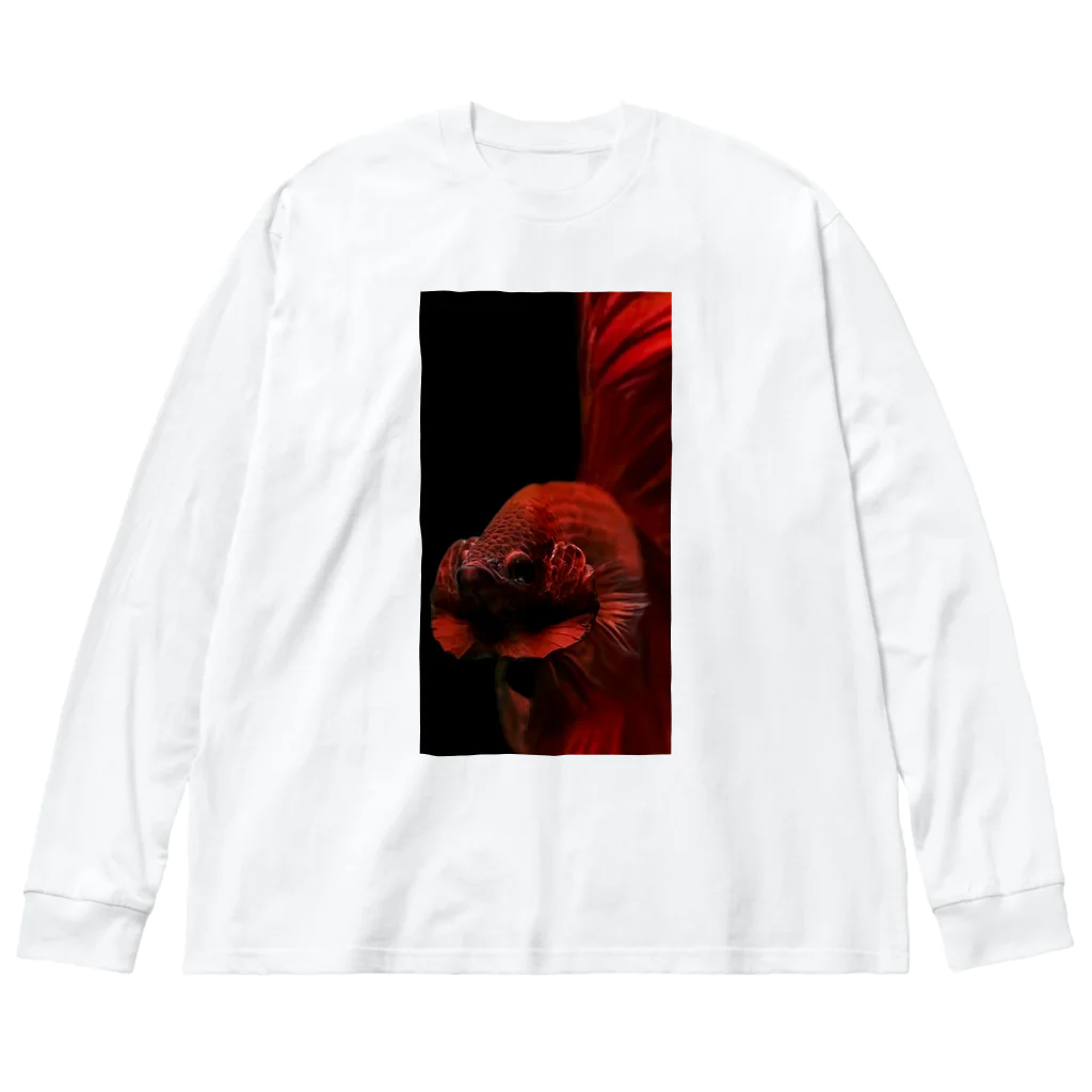 グエン フイのベタアートレッドHM Big Long Sleeve T-Shirt