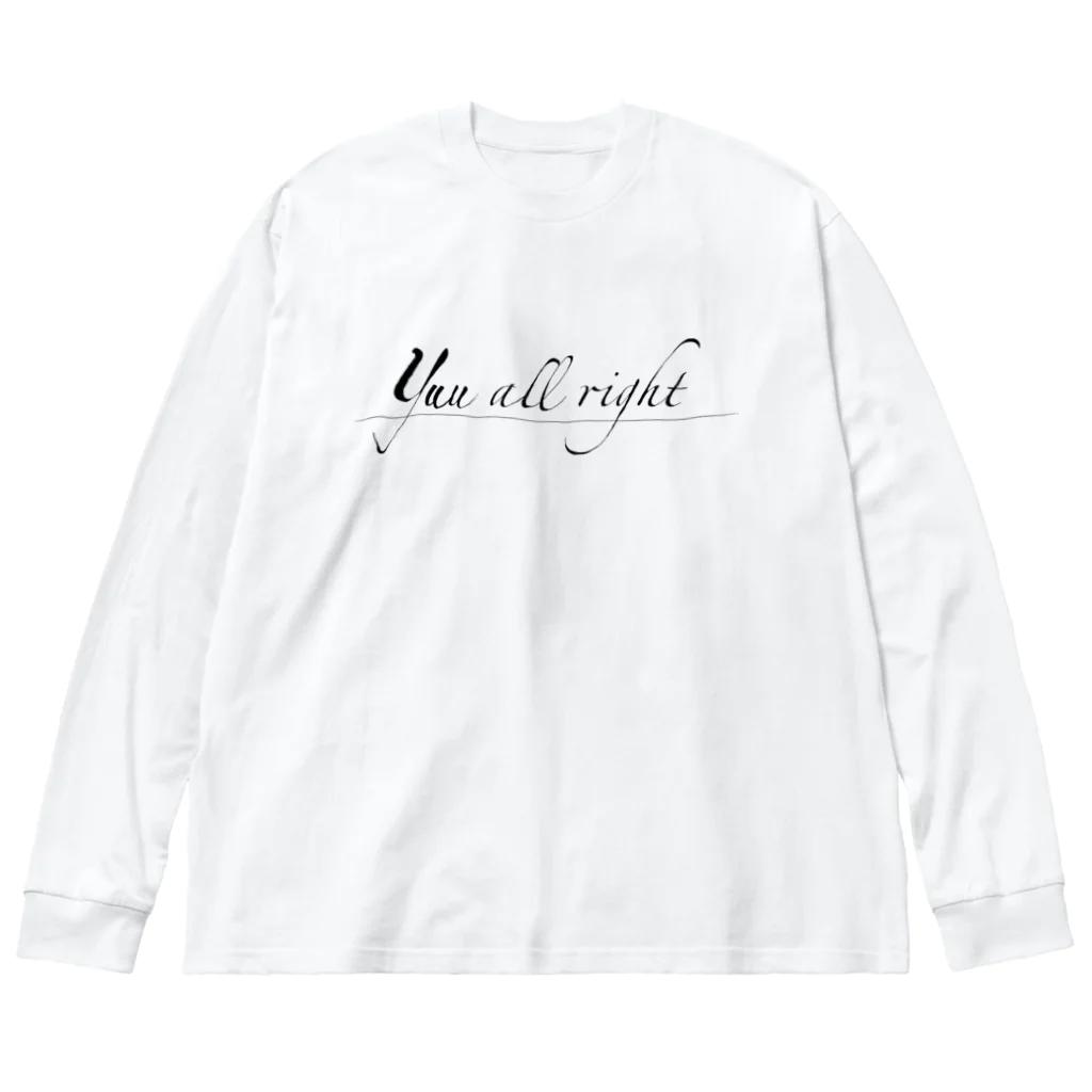 yuu all rightのロゴTシャツシリーズ/yuu all right Big Long Sleeve T-Shirt