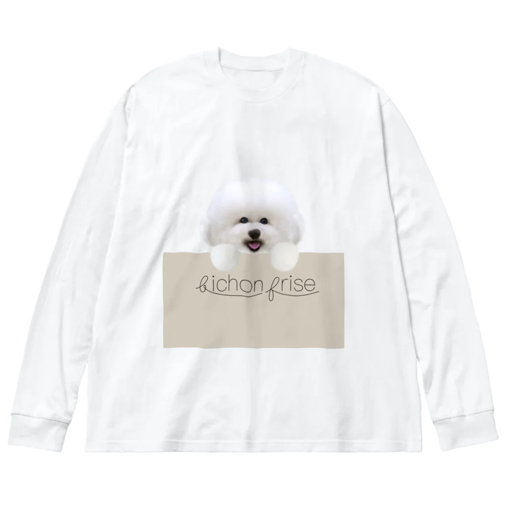 hummingbirdのビションフリーゼ　bichon frise  ビッグシルエットロングスリーブTシャツ