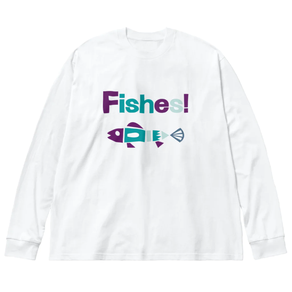 ワカボンドのレトロなフィッシュ Big Long Sleeve T-Shirt