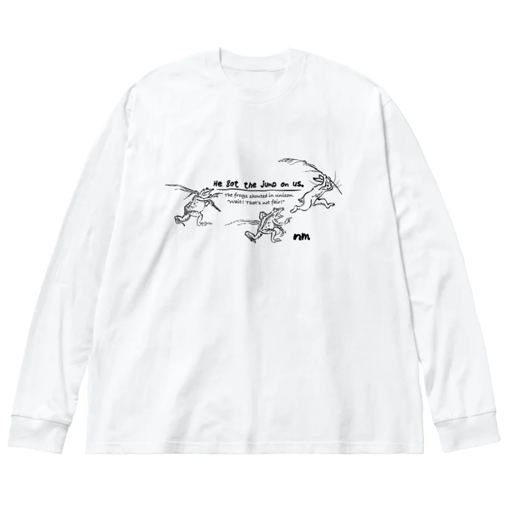 nanometerのnanometer『鳥獣戯画〜抜け駆け〜』ビッグシルエットロングスリーブTシャツ Big Long Sleeve T-Shirt