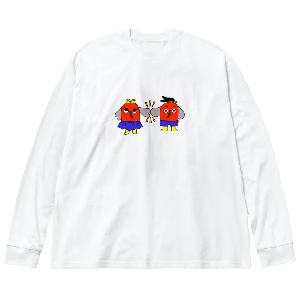 A.DramatiCの消ぞうくん&消子ちゃん Big Long Sleeve T-Shirt