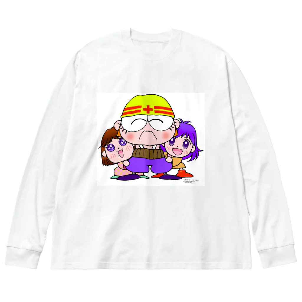 GENP37の青空ピーちゃん ビッグシルエットロングスリーブTシャツ