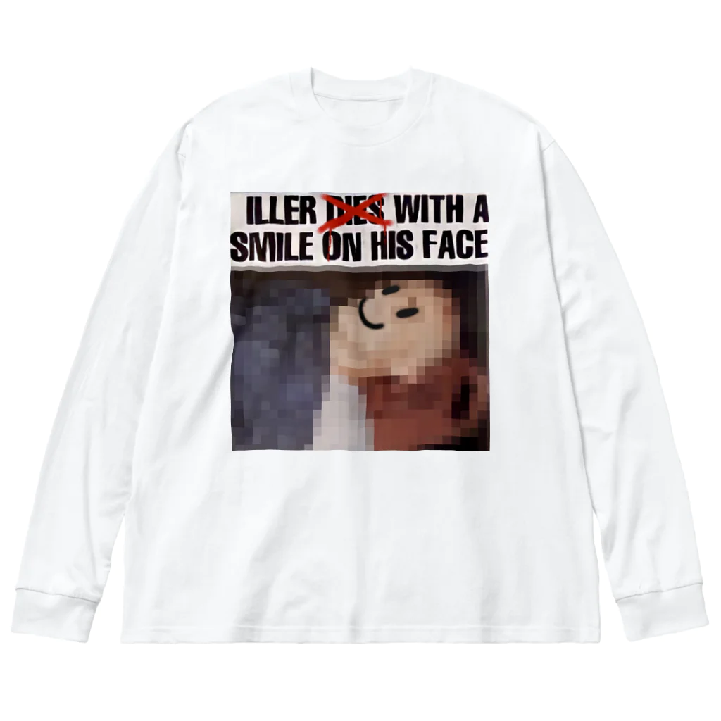 RAF NERDのILLER D**S WITH A SMILE ON HIT FACE Big Long Sleeve T-Shirt