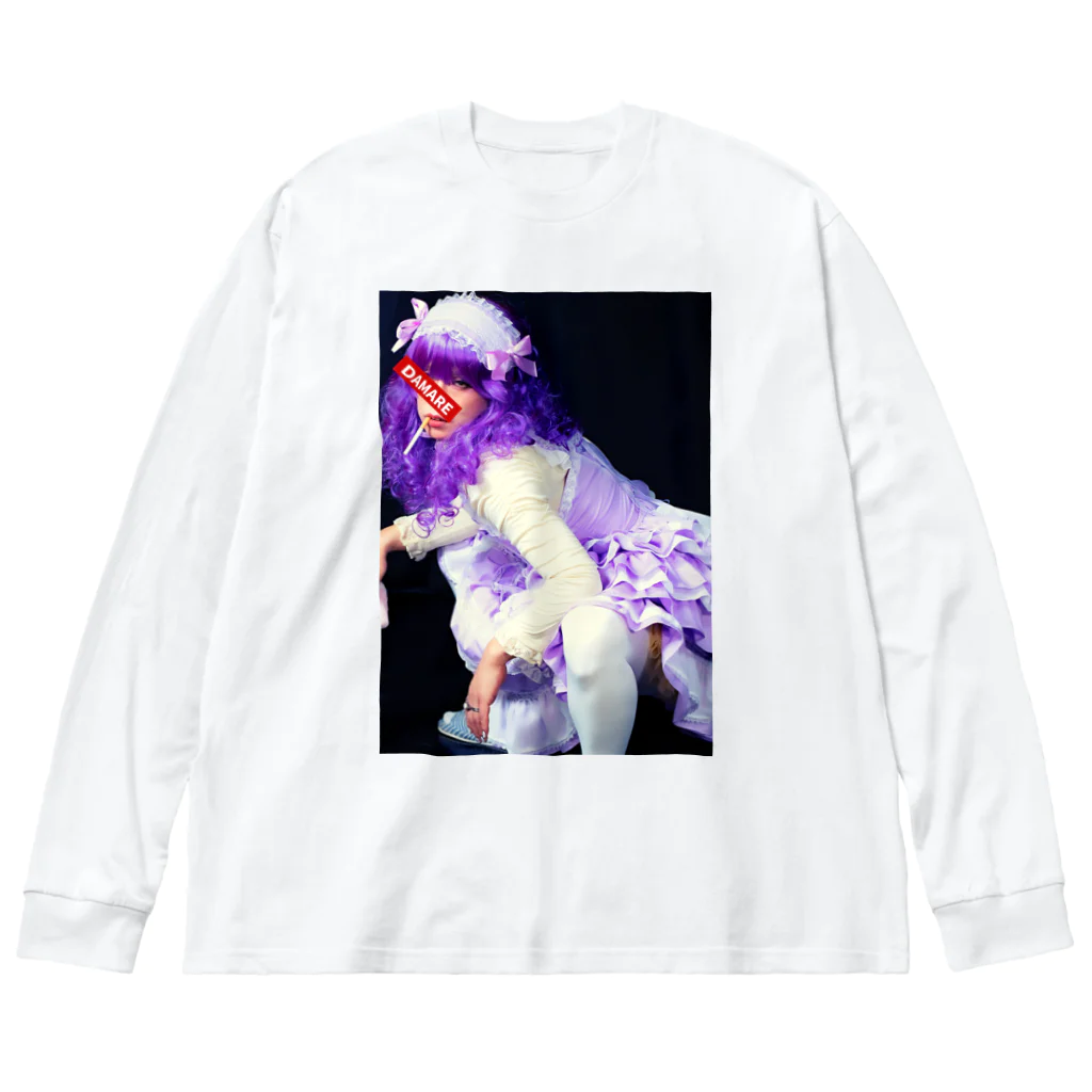 ミューミュー・ゴゴ👻🐍🐙怪談とハンドメイドVの【DAMARE】女装おじさん（ちょいズレ） Big Long Sleeve T-Shirt