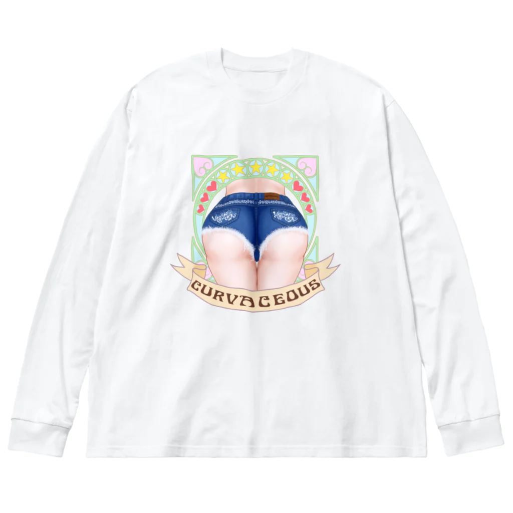 曲線美アートグッズショップの曲線美グッズ ビッグシルエットロングスリーブTシャツ