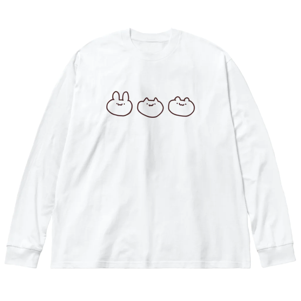 ハッピーストライクSHOP貮號店のうさんくさアニマルズ Big Long Sleeve T-Shirt