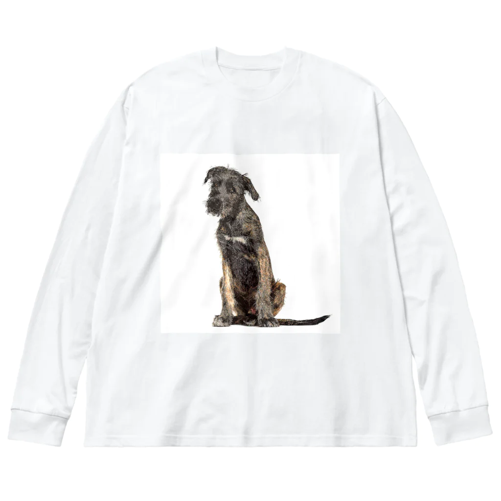 【CPPAS】Custom Pet Portrait Art Studioのクールなアイリッシュウルフハウンドドッグ Big Long Sleeve T-Shirt