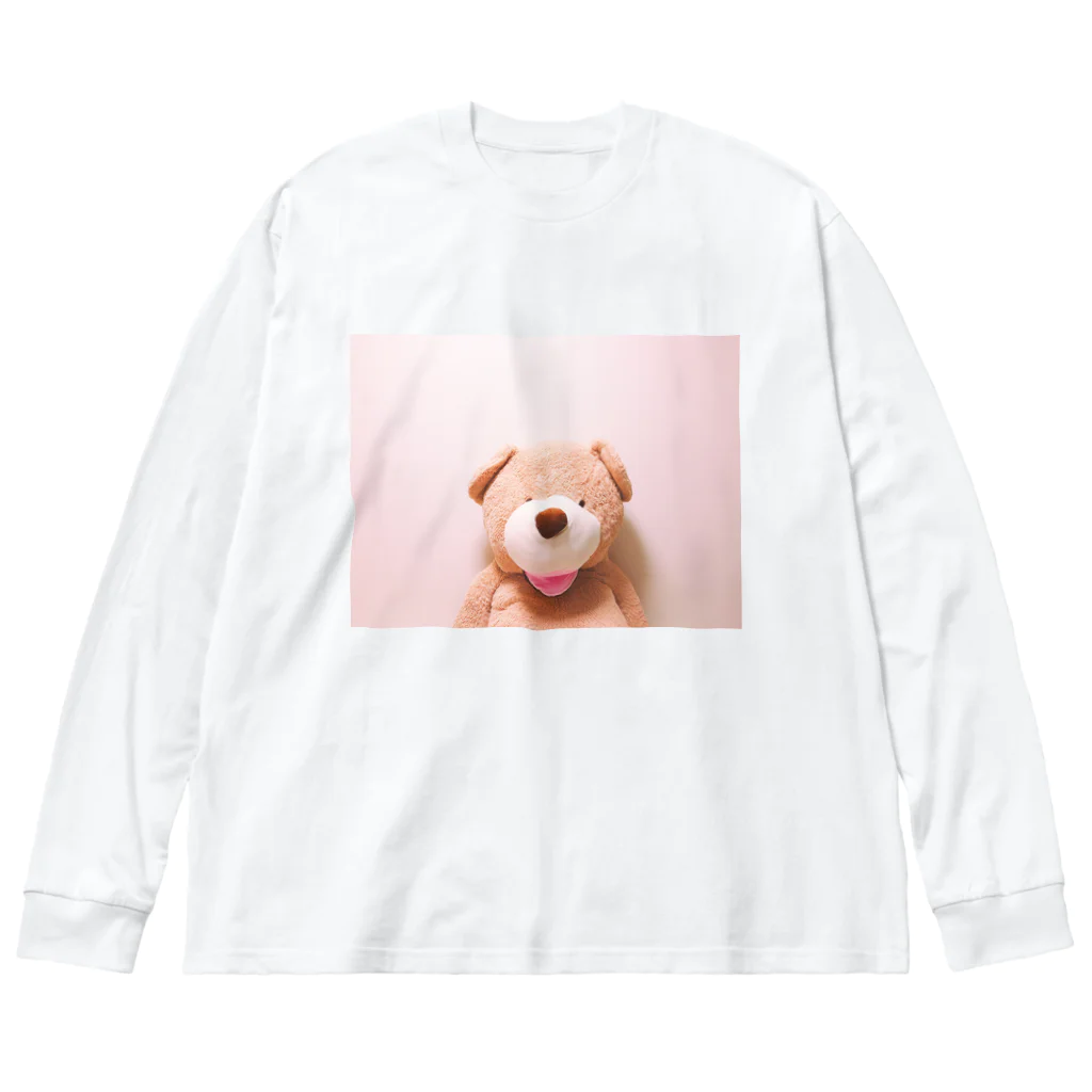 hsyのくまのぬいぐるみ ピンク Big Long Sleeve T-Shirt