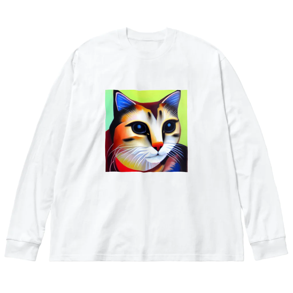 withCatsの真面目すぎてあまりモテないイケメン猫 Big Long Sleeve T-Shirt