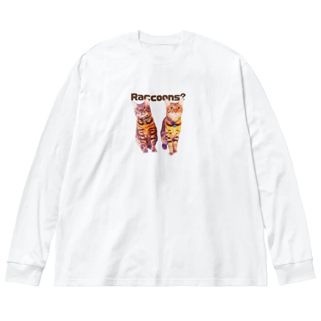 にゃんたまHOUSEのテトノア「僕達たぬき？」 ビッグシルエットロングスリーブTシャツ