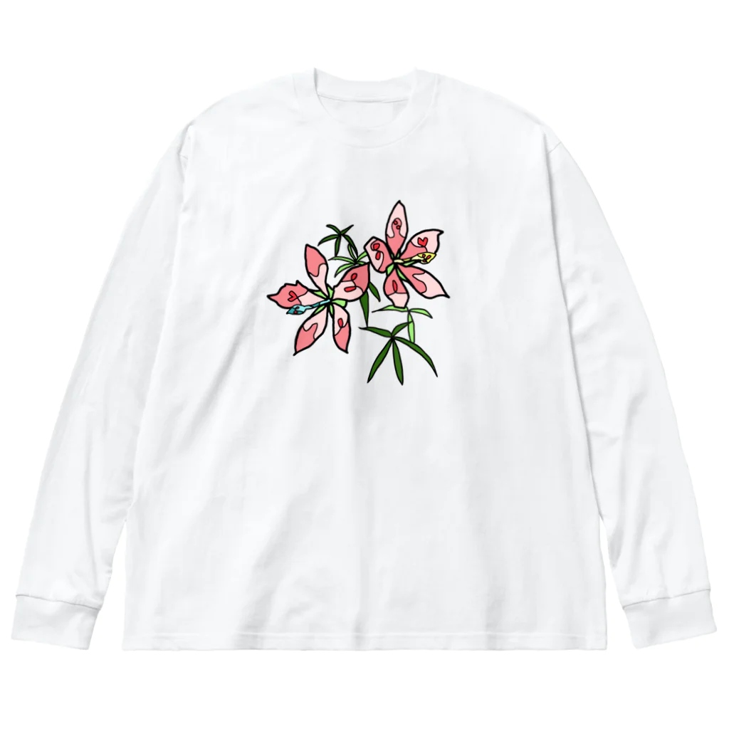 フルツの10/1 誕生花 「モミジアオイ」 Big Long Sleeve T-Shirt