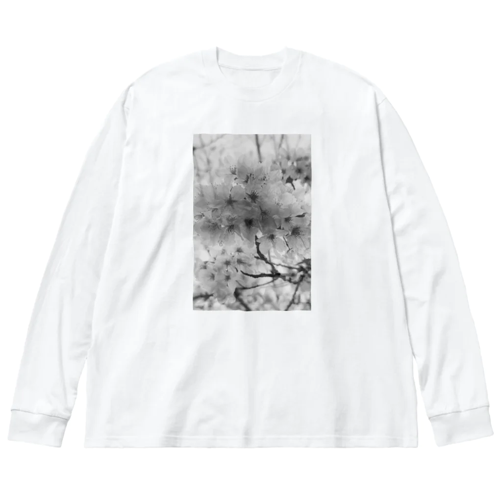 自由のSakura photo ビッグシルエットロングスリーブTシャツ