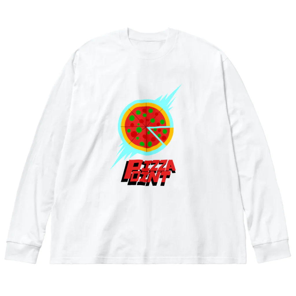 🕷Ame-shop🦇のPizza Point Big Long Sleeve T-Shirt