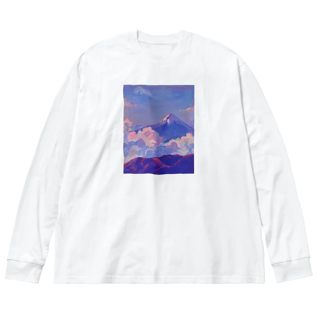 grinの浅葱と桃のやまとそら Big Long Sleeve T-Shirt