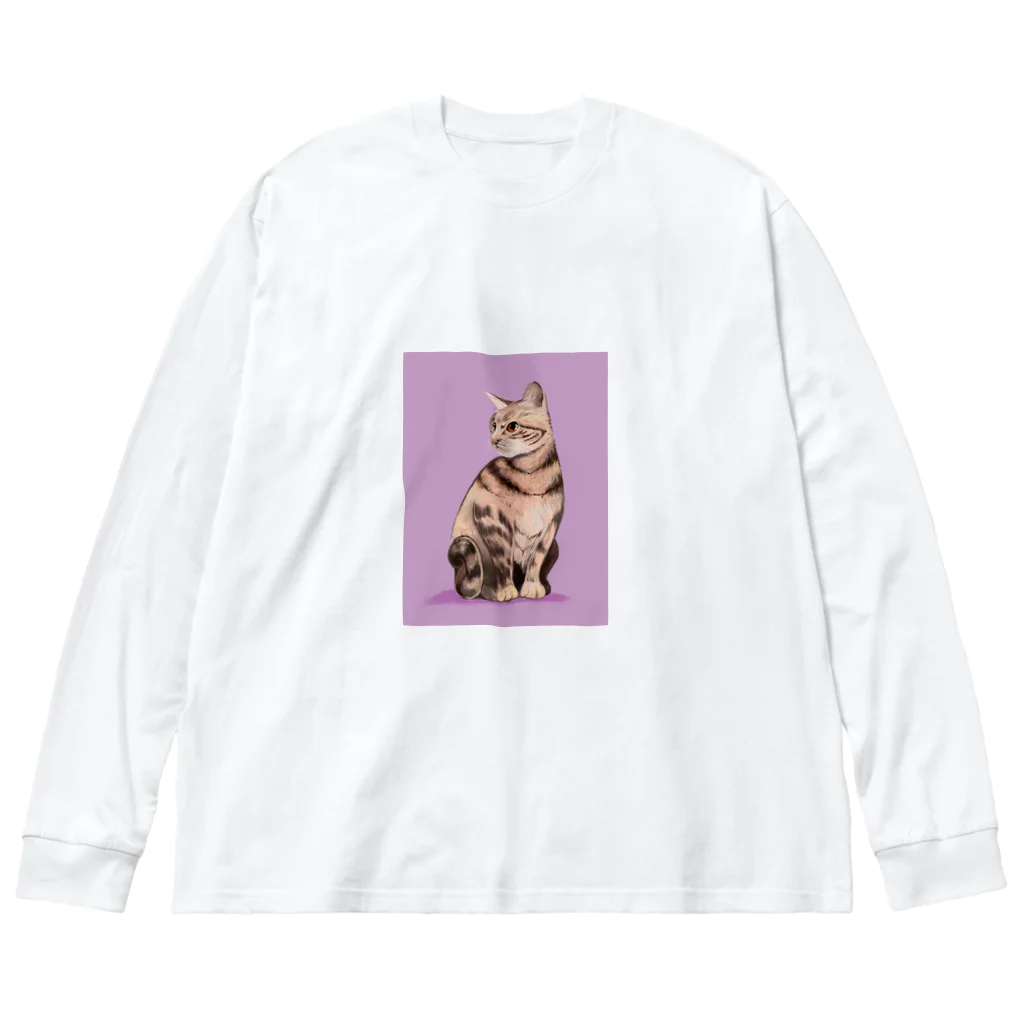 331necoのおすまし茶ねこ ビッグシルエットロングスリーブTシャツ