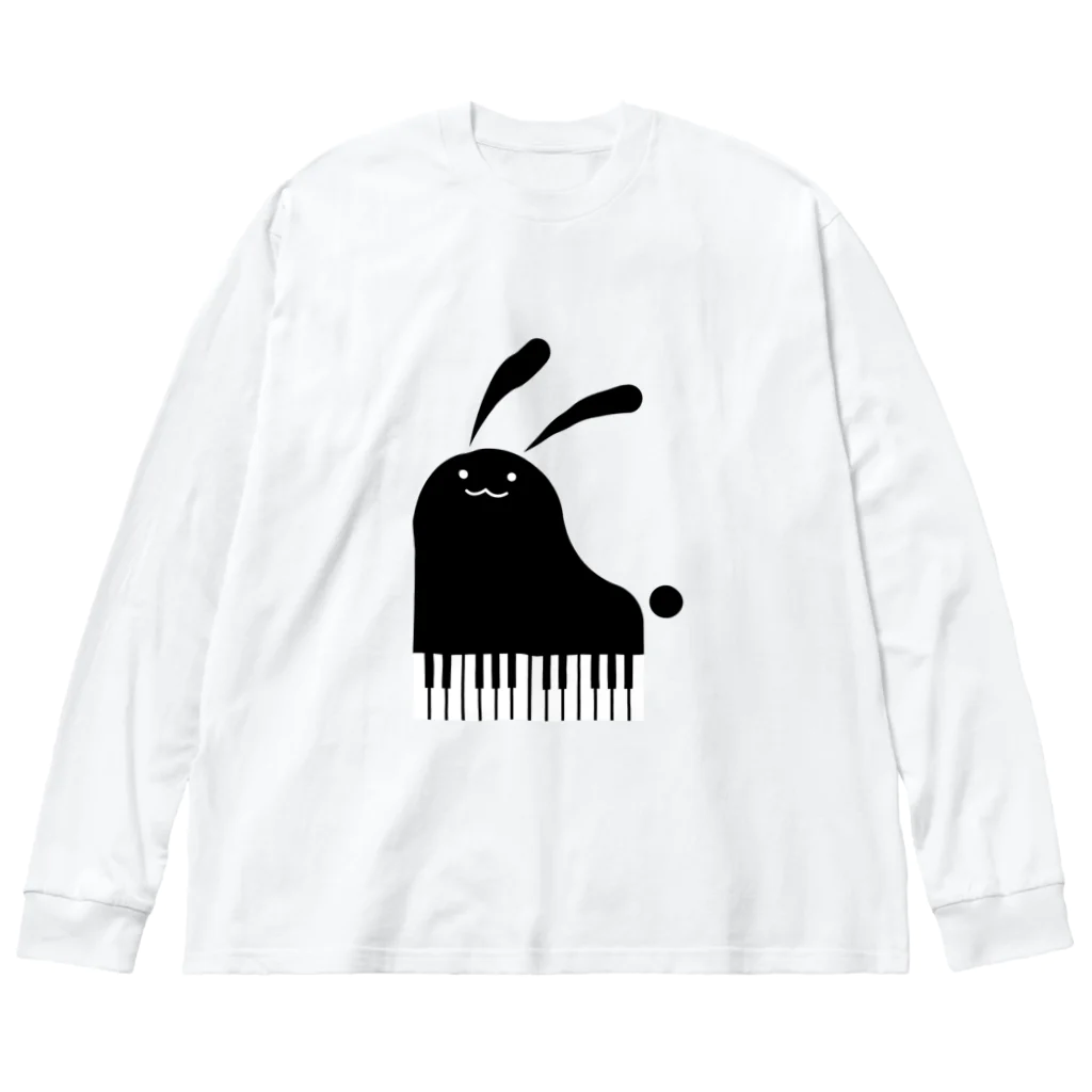 幸うさ.comのピアノ ビッグシルエットロングスリーブTシャツ