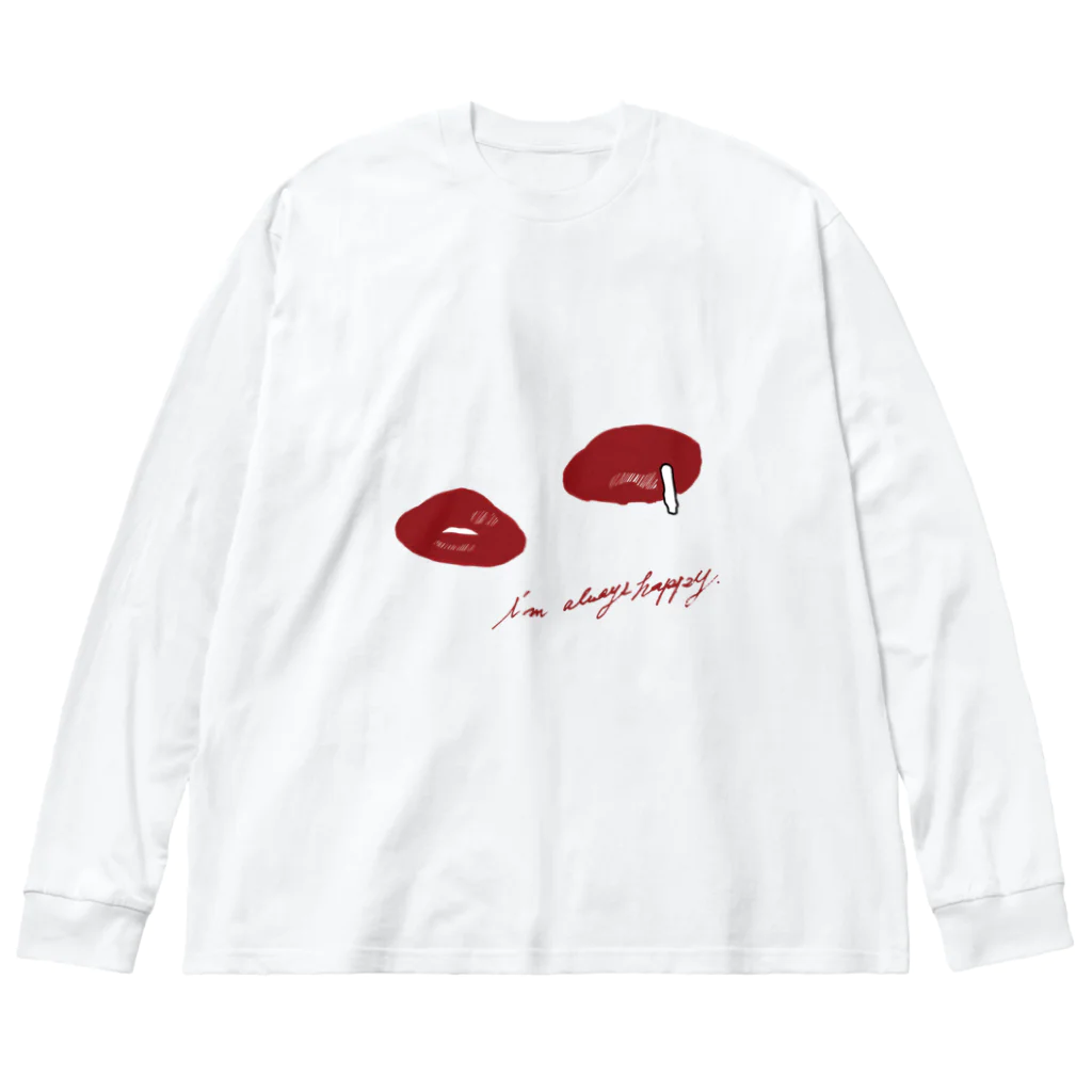 LacのI'm always happy Big Long Sleeve T-Shirt