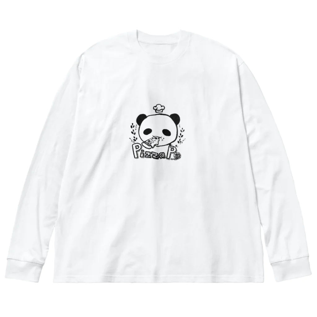 ヒツジグサのぴっつぁぱんだ ビッグシルエットロングスリーブTシャツ