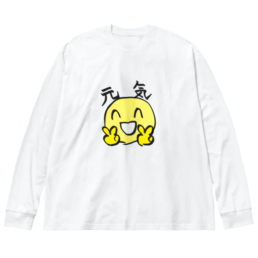 アオイハネの元気印の元気くん ビッグシルエットロングスリーブTシャツ