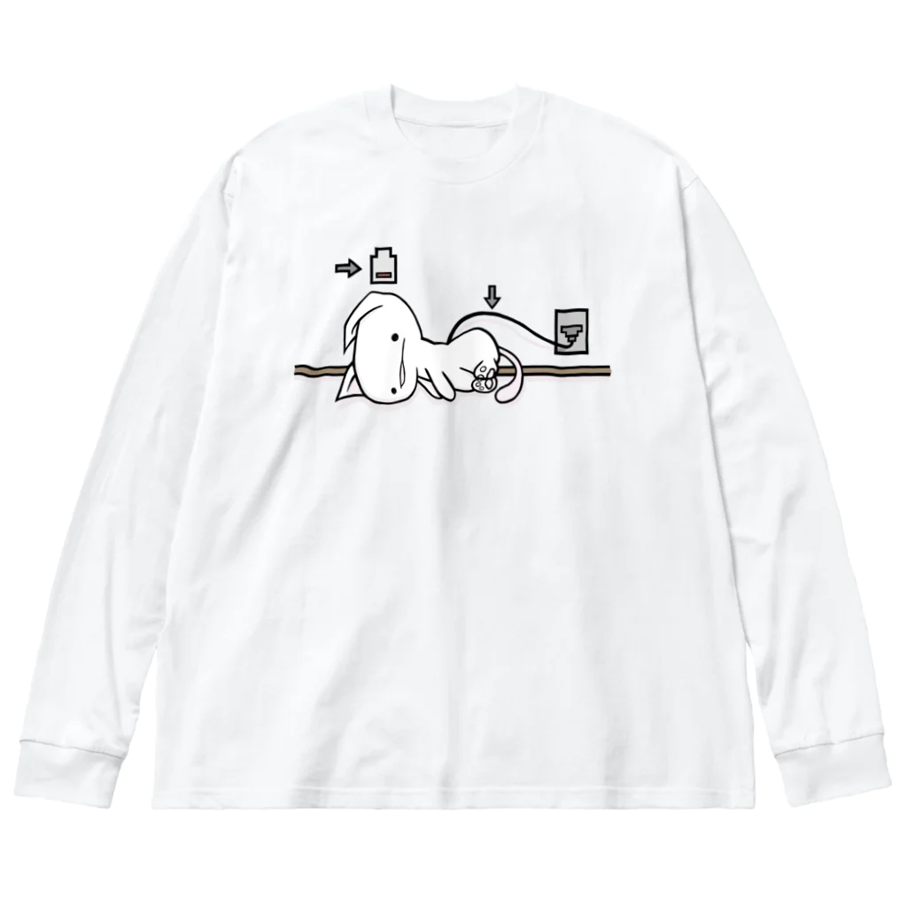 itsuto-こねこしょうしょうめんへらの進化盤「じゅうでんちゅう」 ビッグシルエットロングスリーブTシャツ