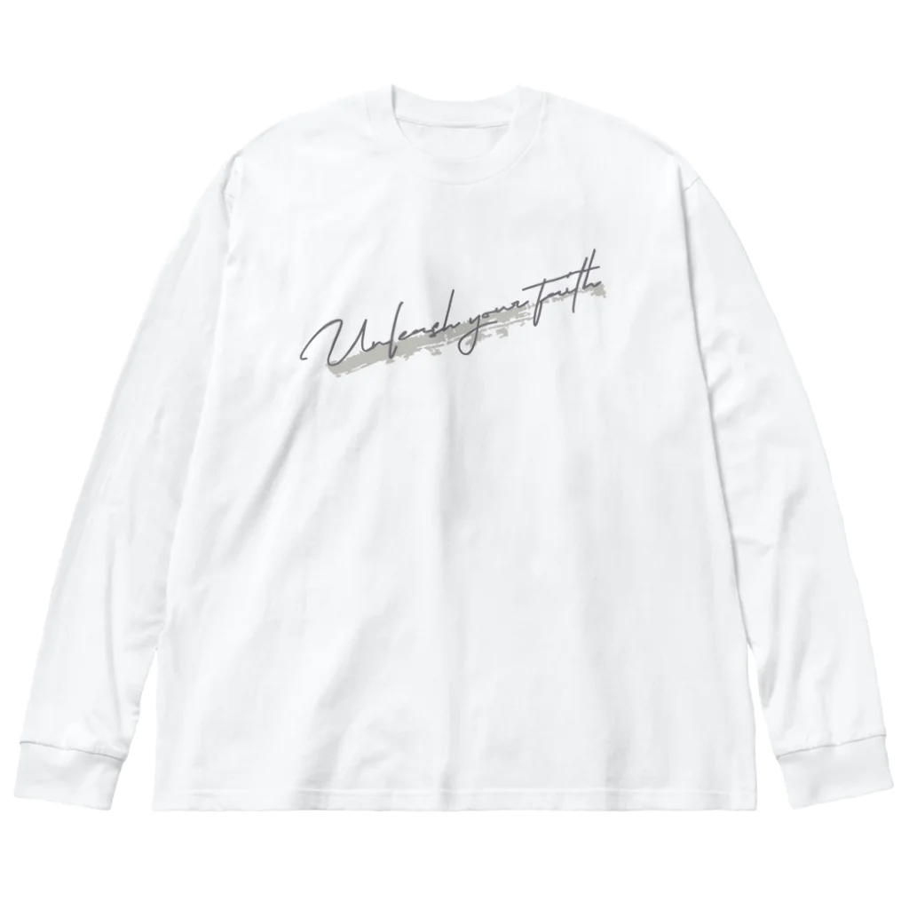 SOULBLAMEのSCRIPT TEE IN WHITE ビッグシルエットロングスリーブTシャツ