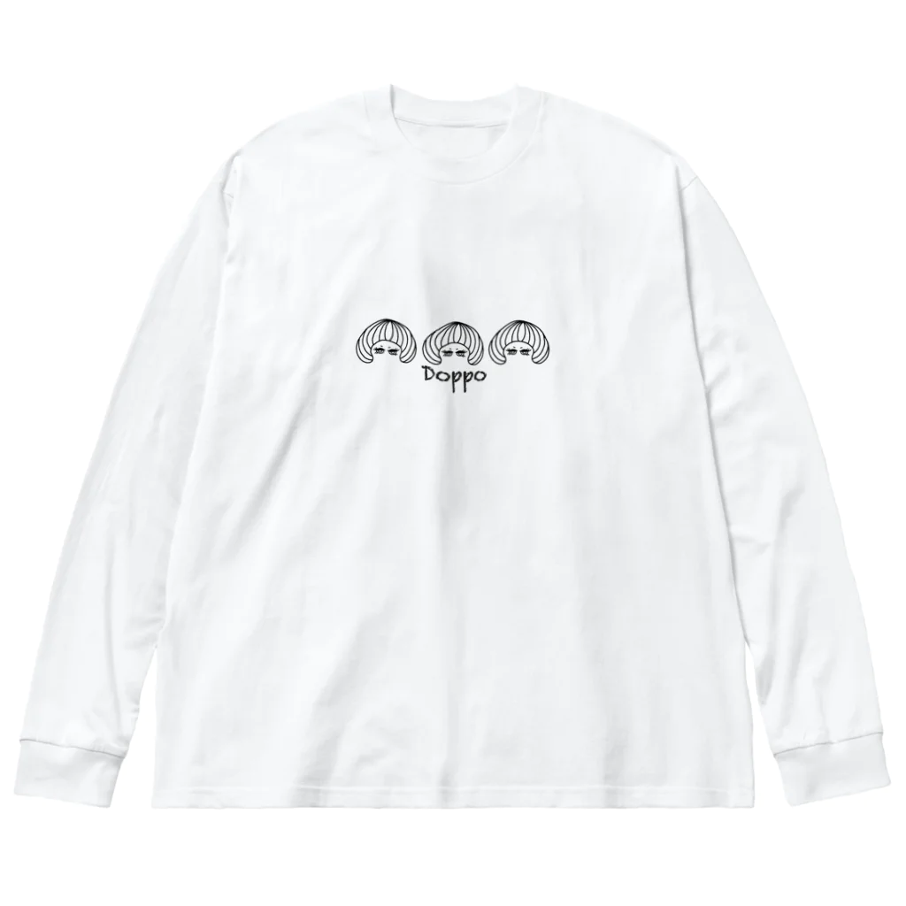Doppoのレトロモダン少女AAA ビッグシルエットロングスリーブTシャツ