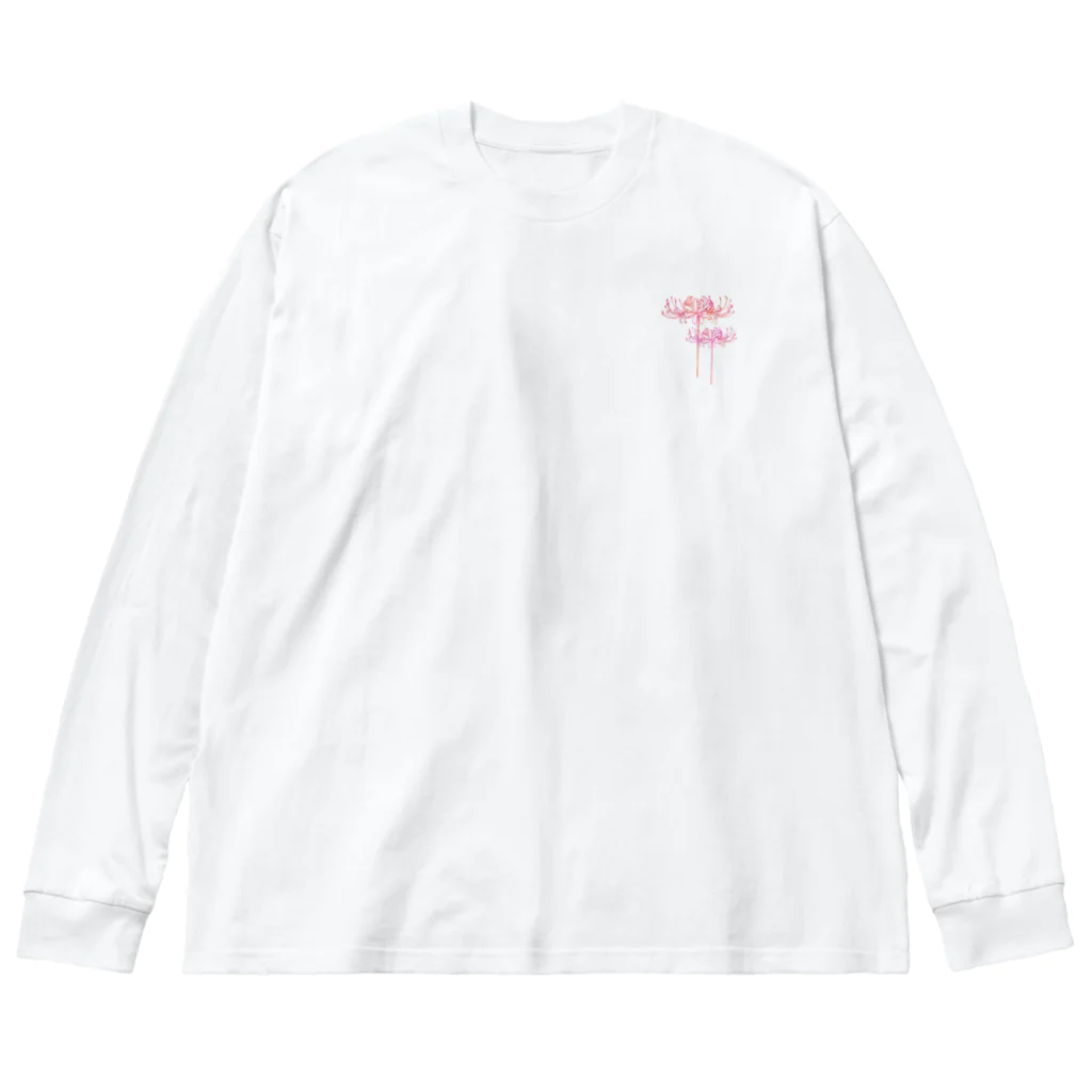 綾錦工房 りこりすの曼珠沙華 【黄昏】 ビッグシルエットロングスリーブTシャツ