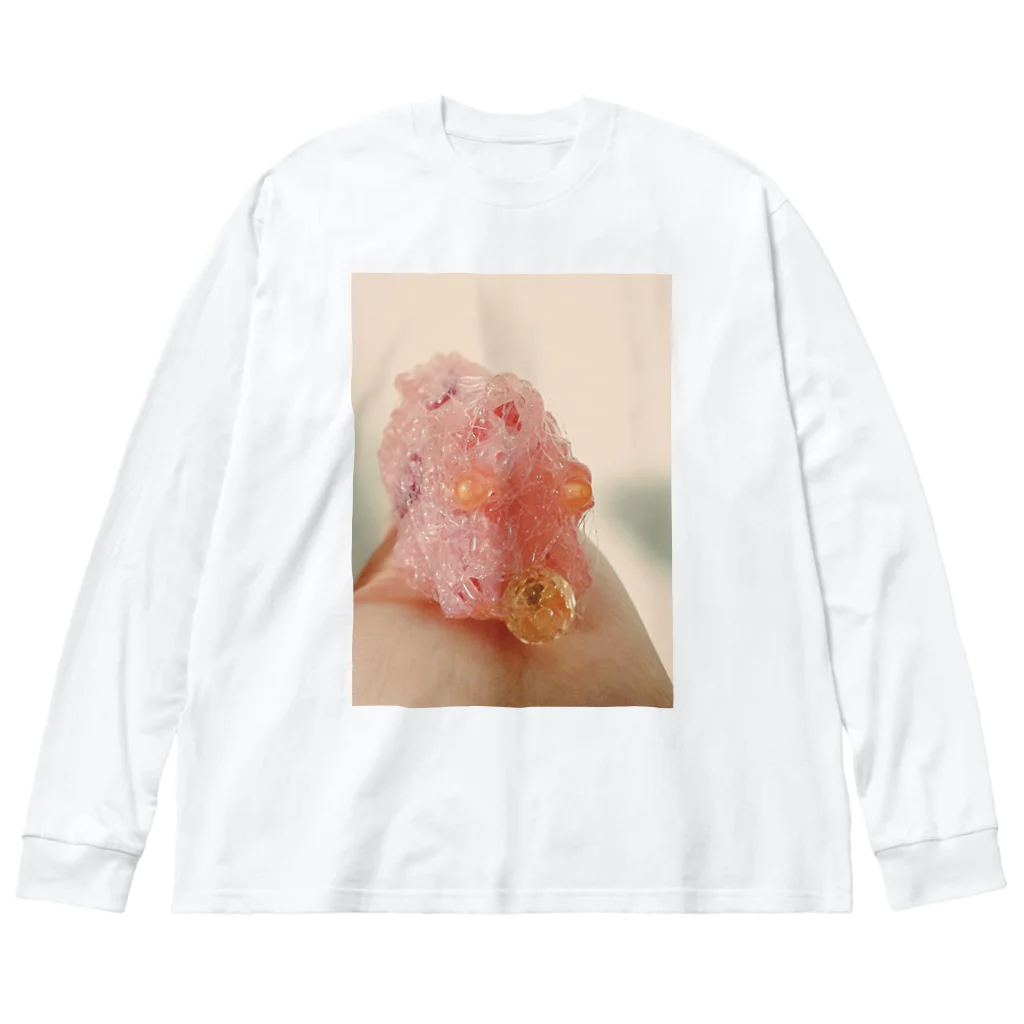 egg Artworks & the cocaine's pixの『pink worm.』 ビッグシルエットロングスリーブTシャツ