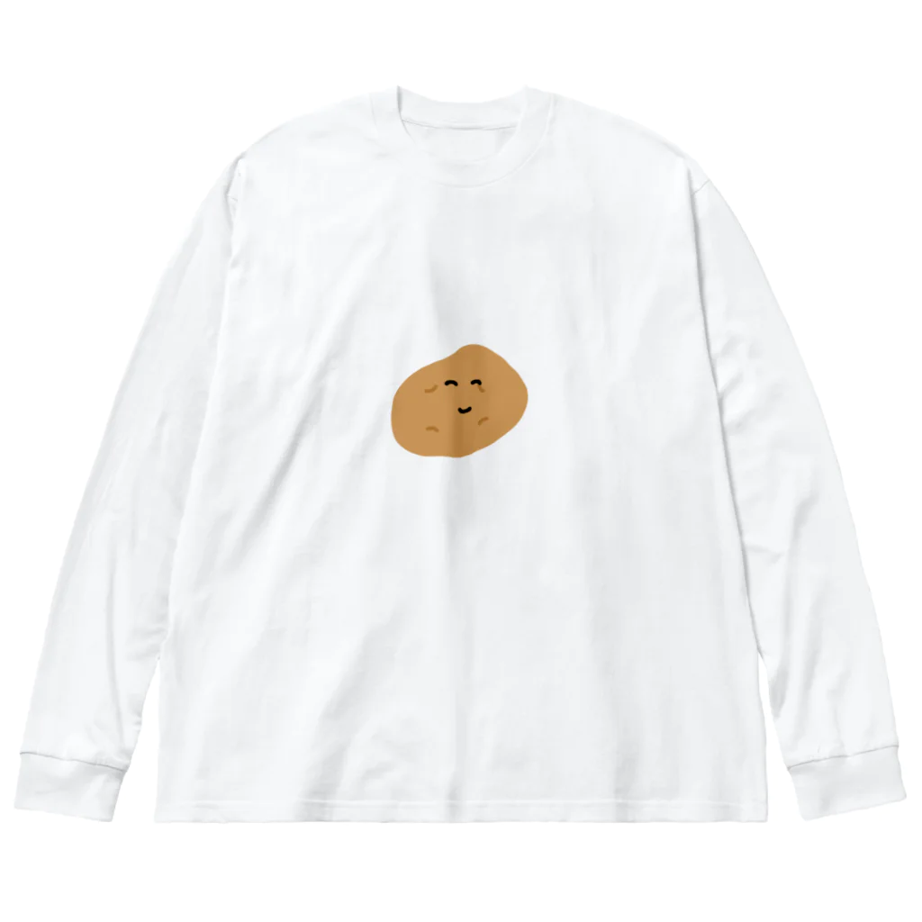 アソビタビのにこにこポテトくん ビッグシルエットロングスリーブTシャツ