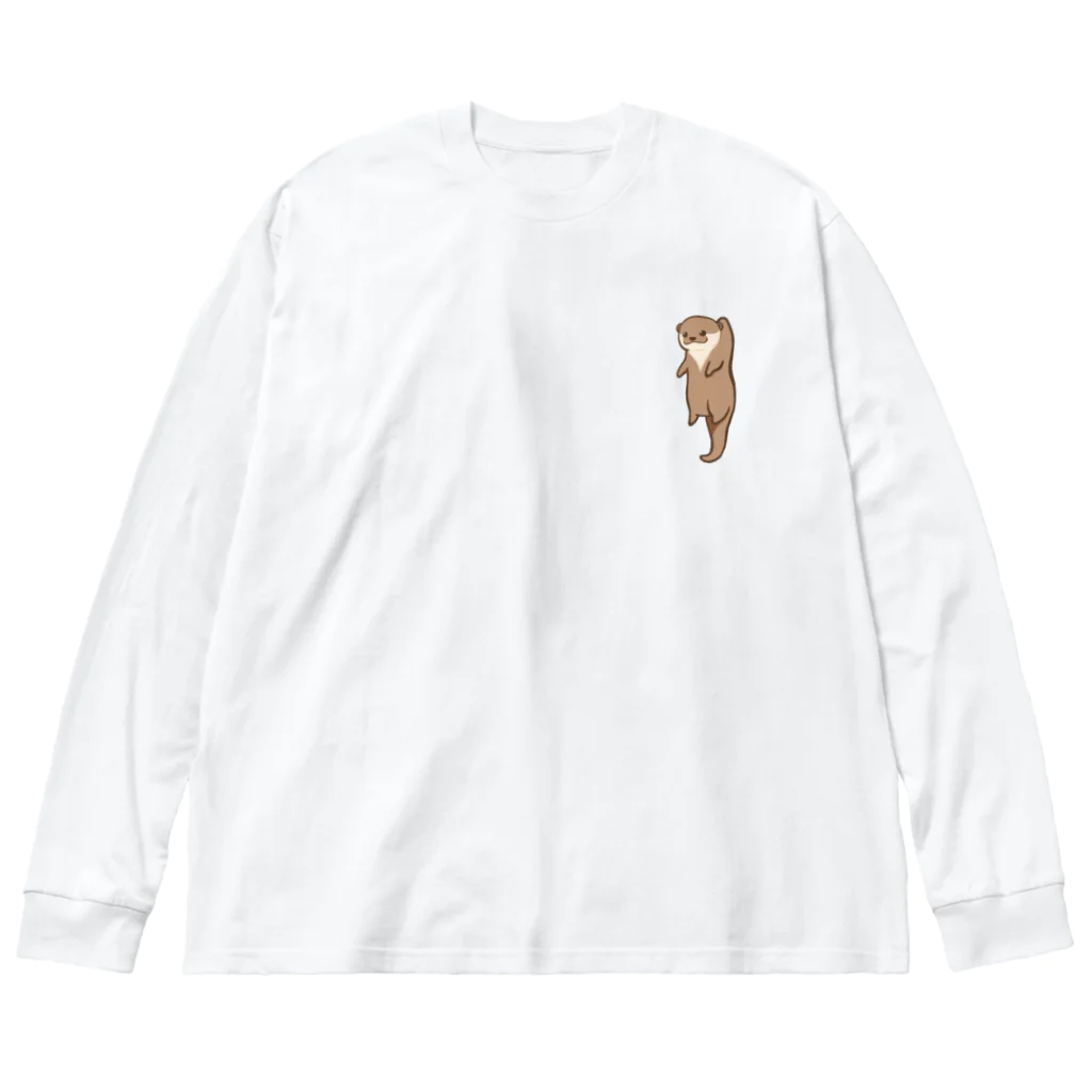 綾錦工房 りこりすのほされカワウソ Big Long Sleeve T-Shirt