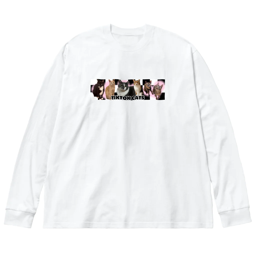 くぅTikTok猫部のTikTok猫部６にゃんビッグシルエットロンＴ Big Long Sleeve T-Shirt