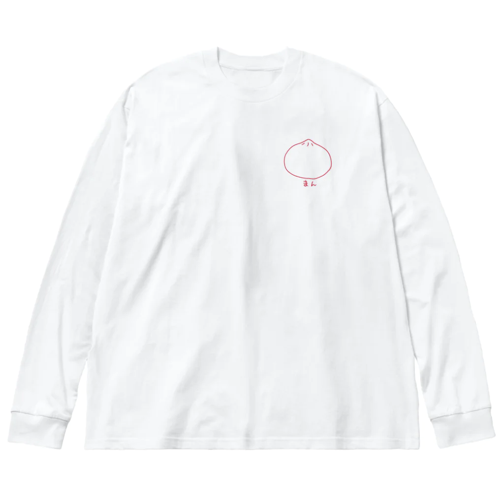 紫咲うにのまん（赤線） ビッグシルエットロングスリーブTシャツ