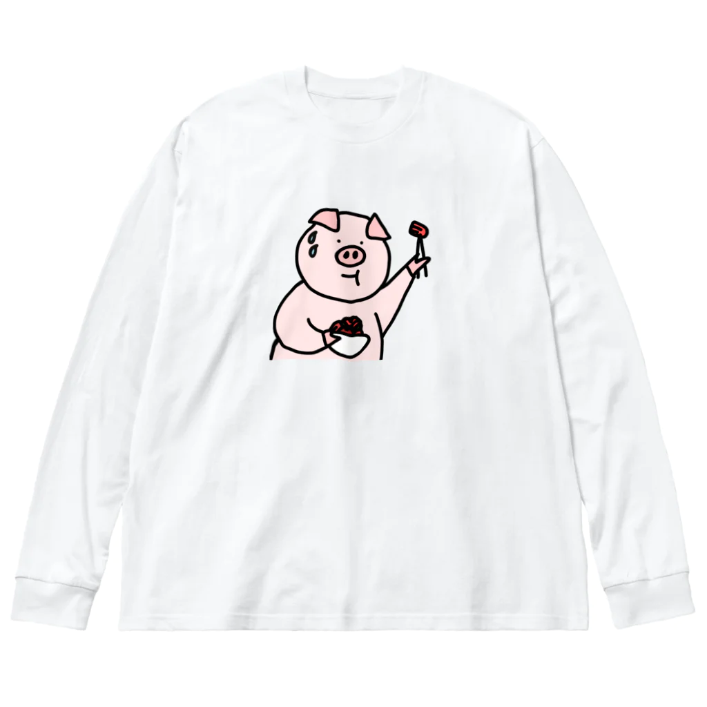 ＋Whimsyの豚キムチ Big Long Sleeve T-Shirt