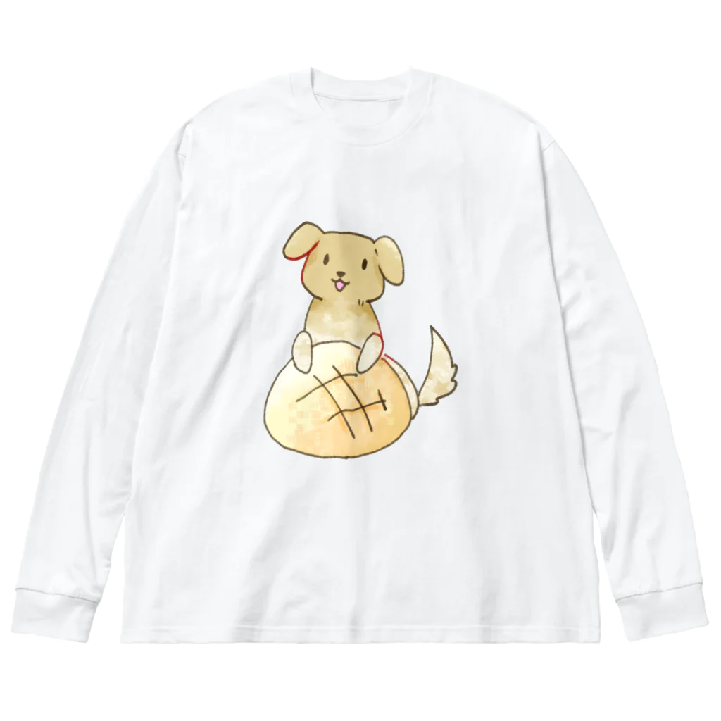 碧野屋のメロンパン×いぬ Big Long Sleeve T-Shirt