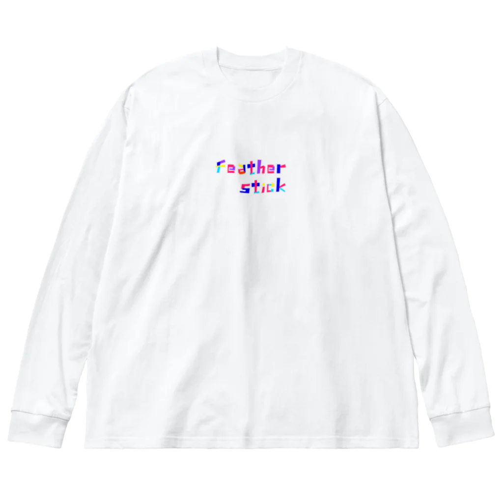 Feather stick-フェザースティック-のフェザースティック　文字ロゴ　 ビッグシルエットロングスリーブTシャツ