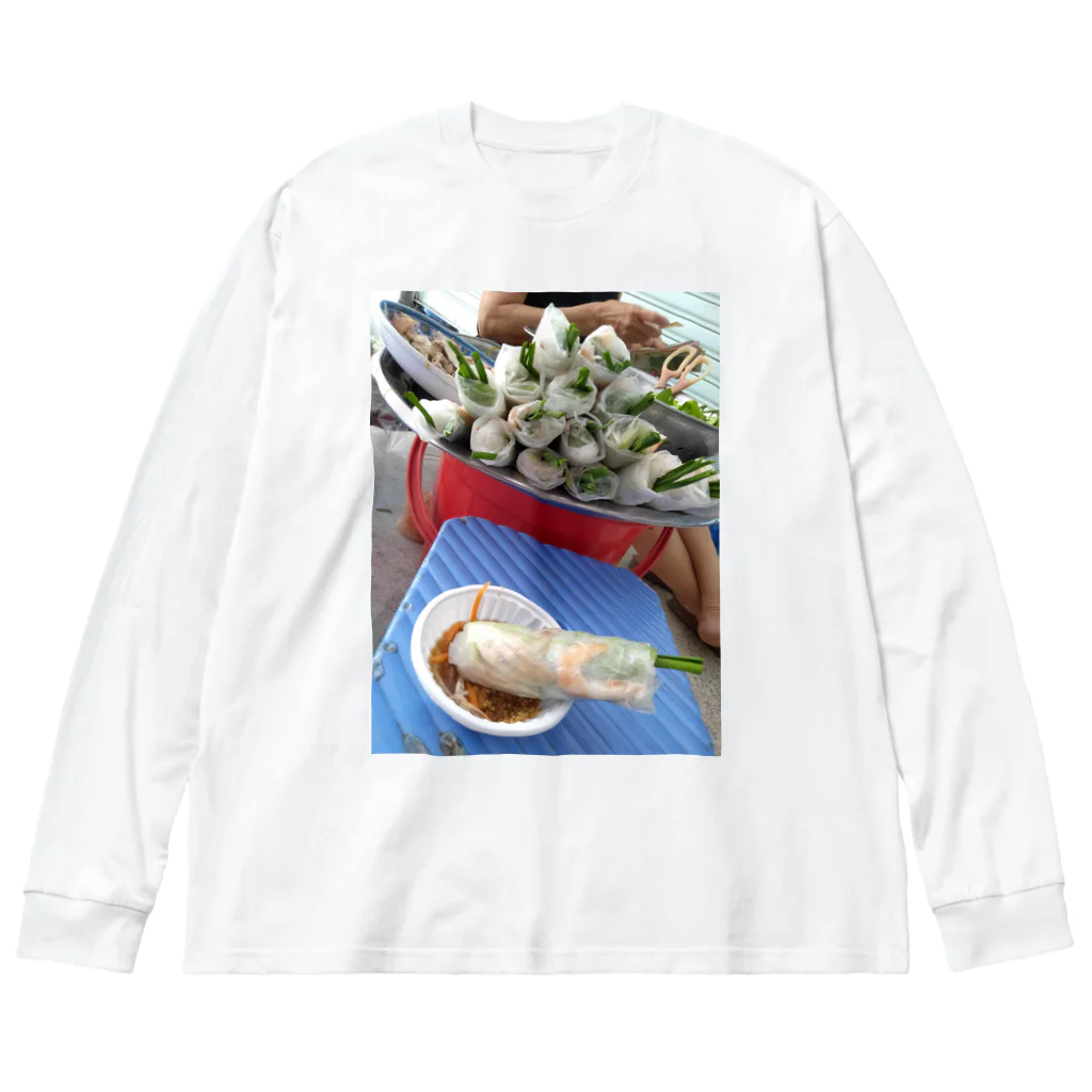 umai vietnamのストリート生春巻き gỏi cuốn Big Long Sleeve T-Shirt